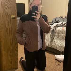 PINK! Sherpa full zip jacket